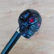 Walking stick - black skull with red eyes