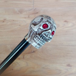 Walking stick - skull with red eyes